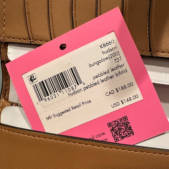 Kate Spade Hudson Pebbled Leather Bifold Wallet NWT - Picture 4 of 7